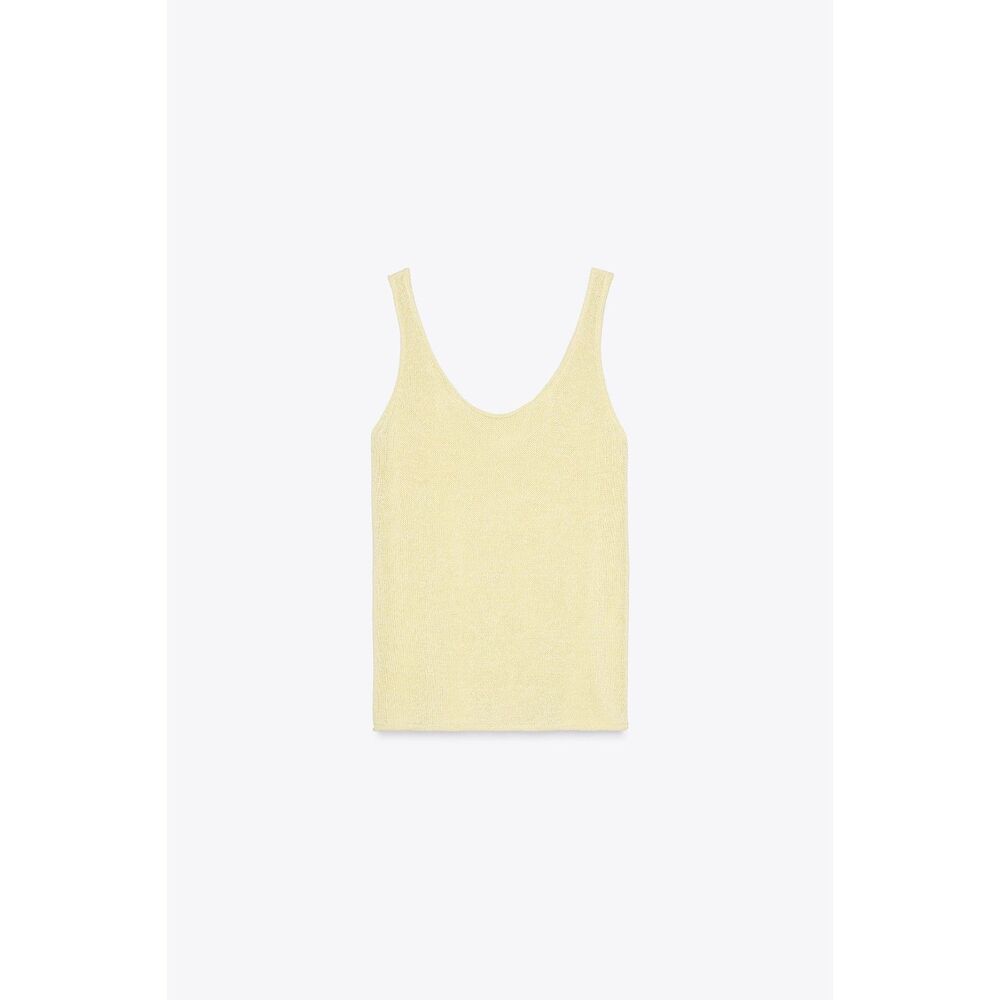 Zara Butter Yellow Basic Knit Top